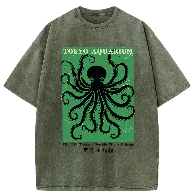 Tokyo-Tiger Tokyo Aquarium Washed T-Shirt
