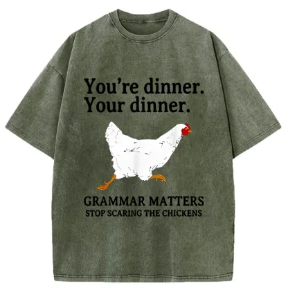 Tokyo-Tiger Don't Scare The Chickens Washed T-Shirt