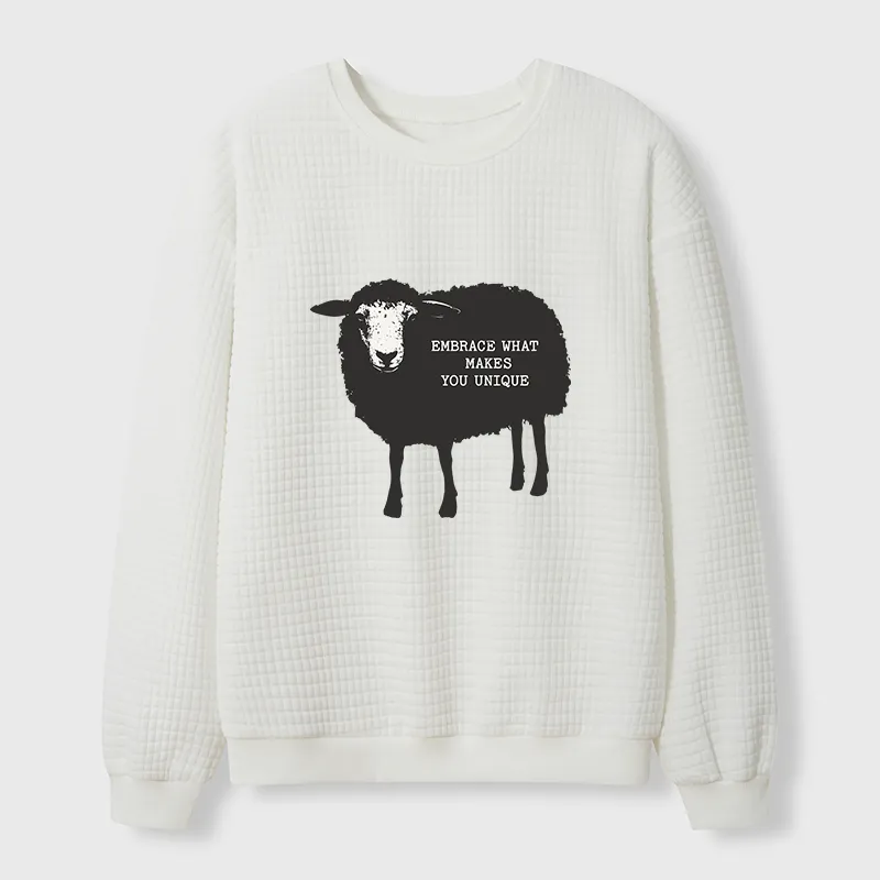 Tokyo-Tiger Be Yourself Sheep Waffle Sweatshirt