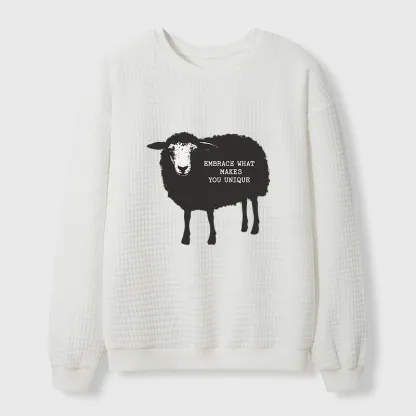 Tokyo-Tiger Be Yourself Sheep Waffle Sweatshirt