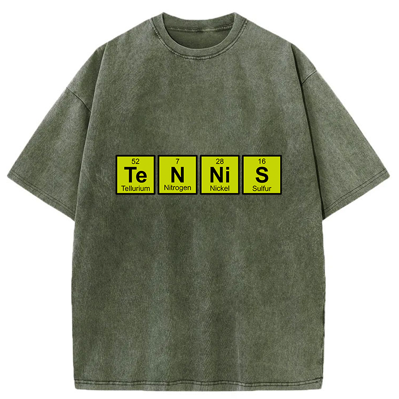 Tokyo-Tiger Tennis Periodic Table Washed T-Shirt