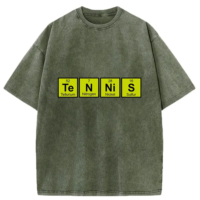Tokyo-Tiger Tennis Periodic Table Washed T-Shirt
