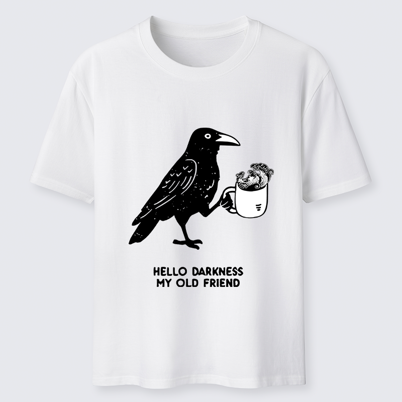 Tokyo-Tiger Crow Drinking Black Coffee Funny Classic T-Shirt