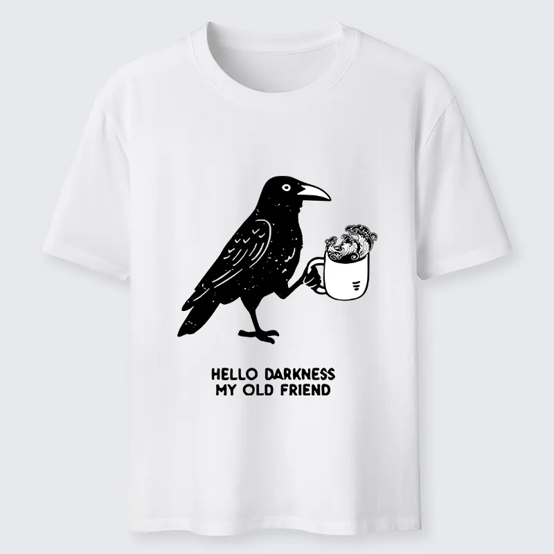 Tokyo-Tiger Crow Drinking Black Coffee Funny Classic T-Shirt