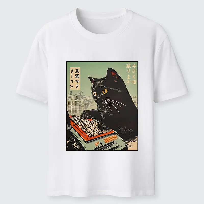 Tokyo-Tiger Cat Typing Classic T-Shirt
