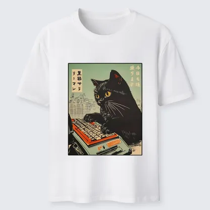 Tokyo-Tiger Cat Typing Classic T-Shirt
