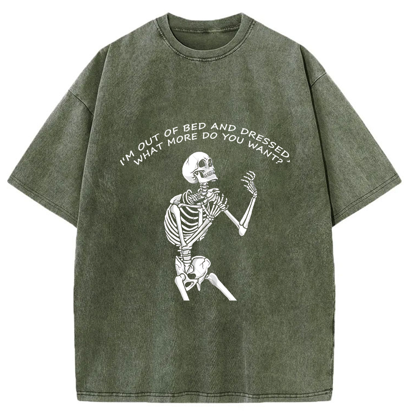 Tokyo-Tiger Skeleton Driven Mad Washed T-Shirt