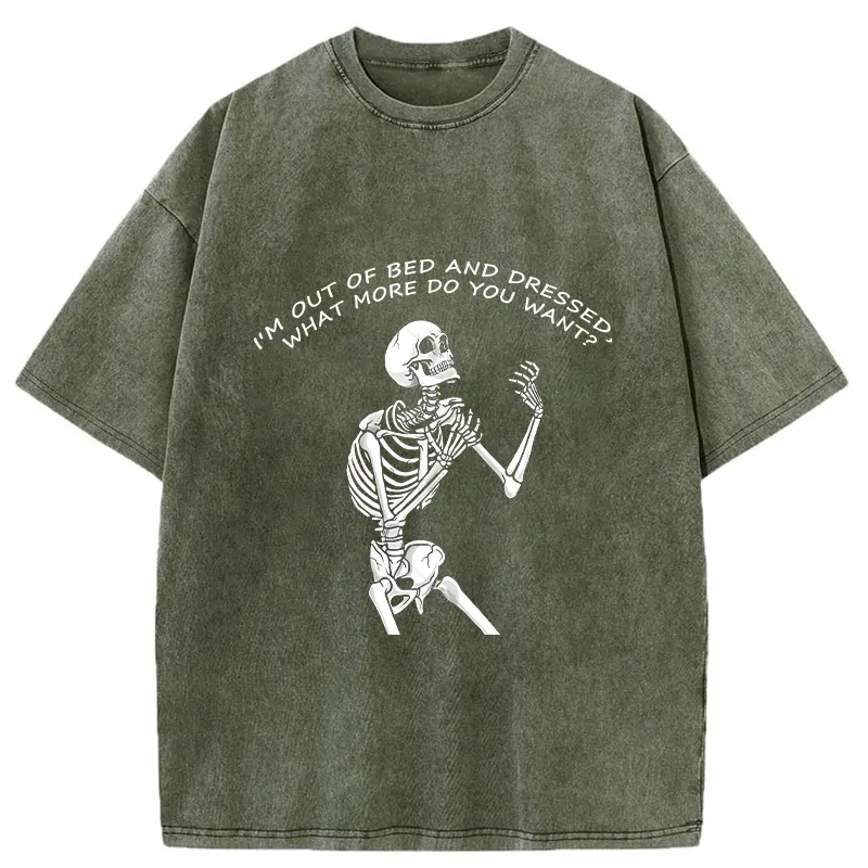 Tokyo-Tiger Skeleton Driven Mad Washed T-Shirt
