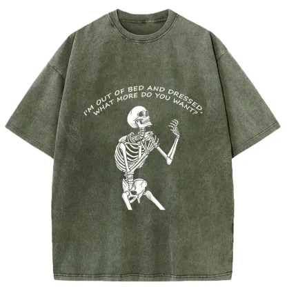 Tokyo-Tiger Skeleton Driven Mad Washed T-Shirt