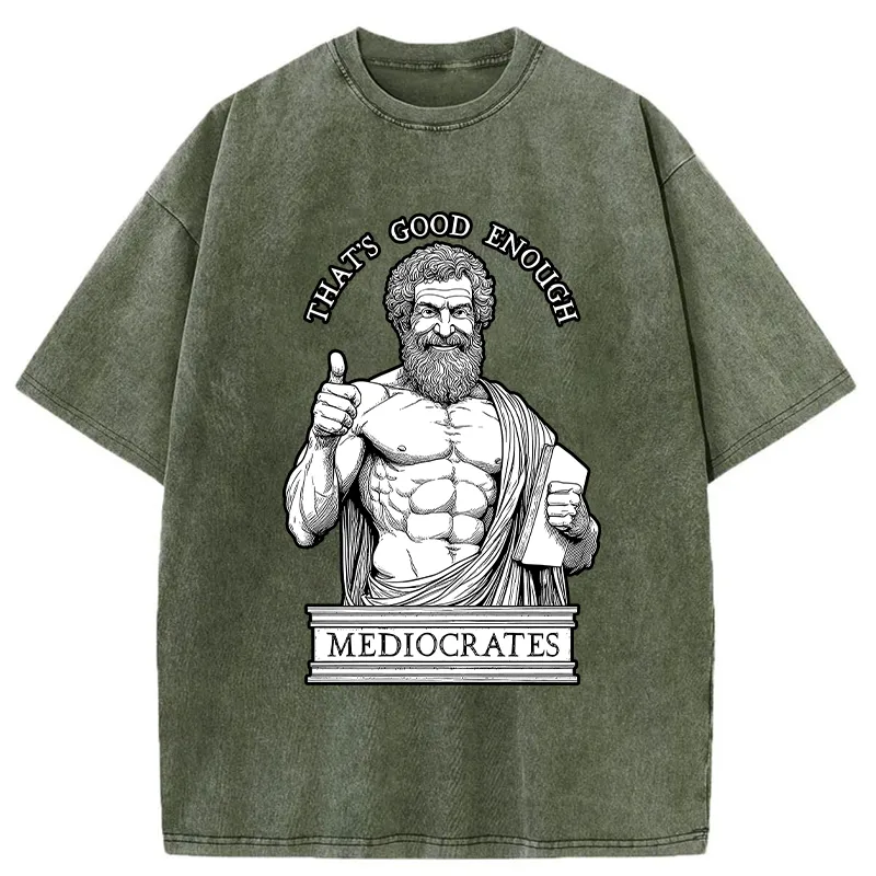 Tokyo-Tiger Humorous Ancient Philosopher Washed T-Shirt
