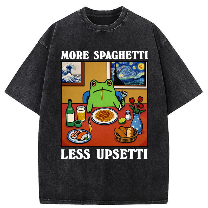 Tokyo-Tiger More Spaghetti Less Upsetti Frog Washed T-Shirt