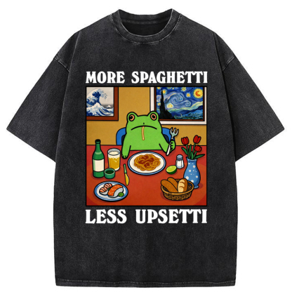 Tokyo-Tiger More Spaghetti Less Upsetti Frog Washed T-Shirt