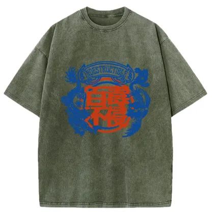 Tokyo-Tiger Indestructible Kanji Washed T-Shirt