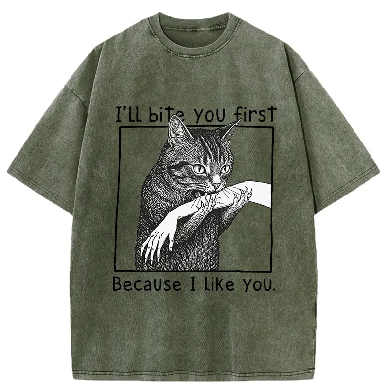 Tokyo-Tiger I Bit You Because I Love You So Much Washed T-Shirt