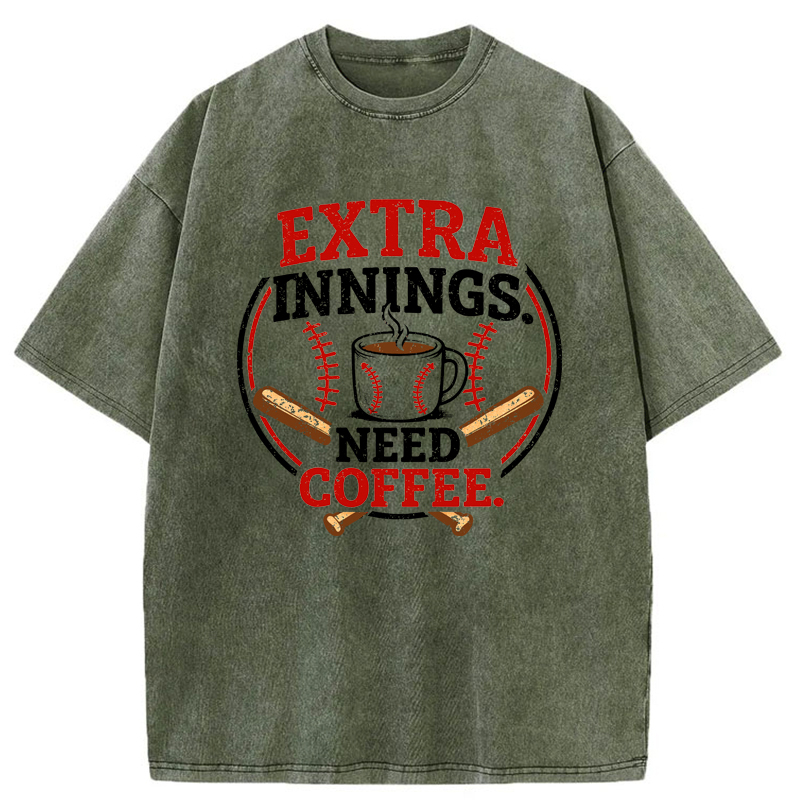 Tokyo-Tiger Extra Innings, Need Coffee Washed T-Shirt