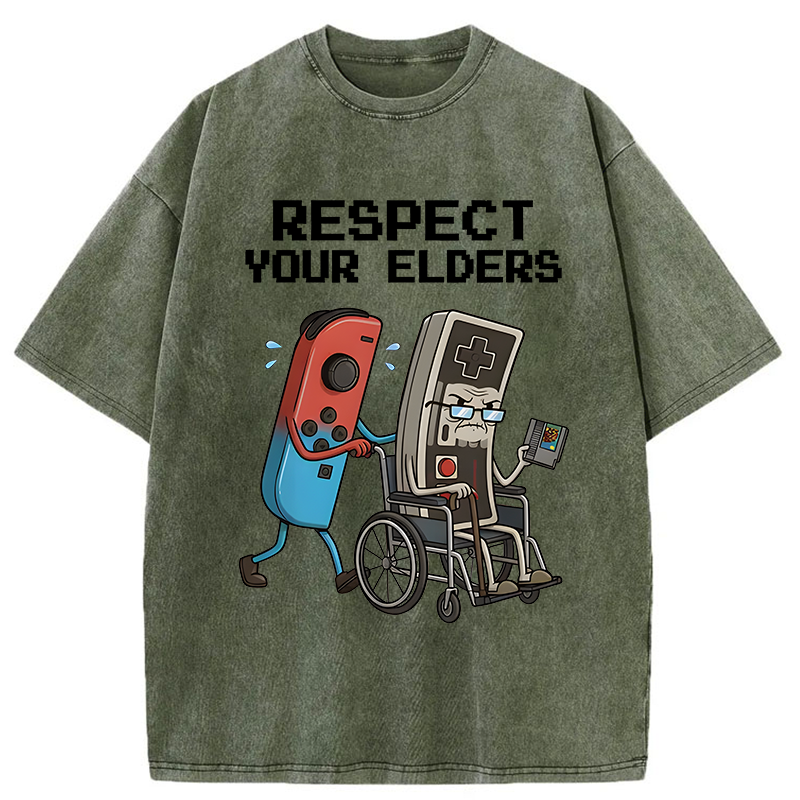 Tokyo-Tiger Respect Your Elders Washed T-Shirt