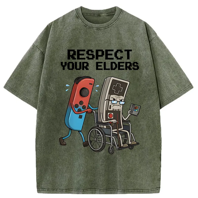 Tokyo-Tiger Respect Your Elders Washed T-Shirt