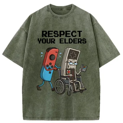 Tokyo-Tiger Respect Your Elders Washed T-Shirt