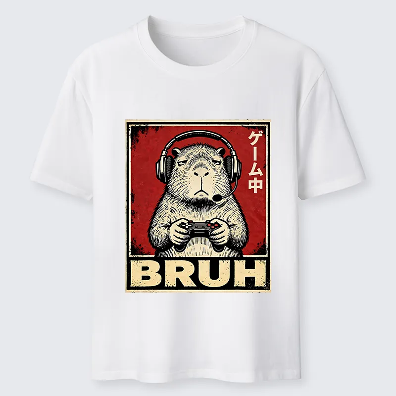 Tokyo-Tiger Funny Capybara Playing Games Classic T-Shirt