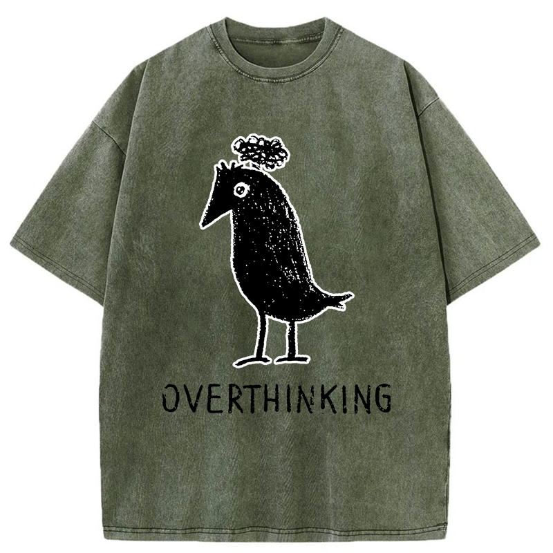 Tokyo-Tiger Overthinking Crow Washed T-Shirt