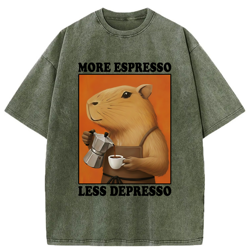 Tokyo-Tiger Capybar Barista Washed T-Shirt