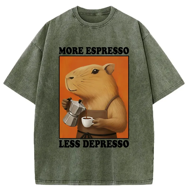 Tokyo-Tiger Capybar Barista Washed T-Shirt