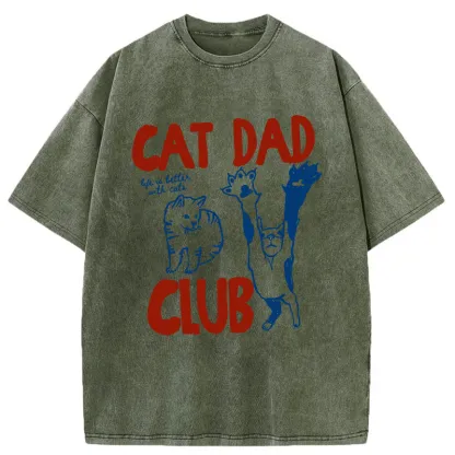 Tokyo-Tiger Cat Dad's Special Washed T-Shirt