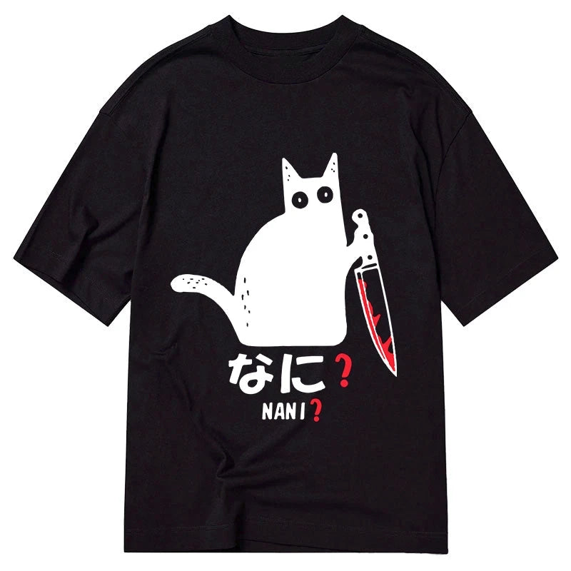 Tokyo-Tiger A Puzzled Cat Holding A Knife Classic T-Shirt Sale – tokyo-tiger