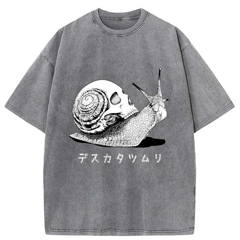 Tokyo-Tiger Death Snail Manga Washed T-Shirt