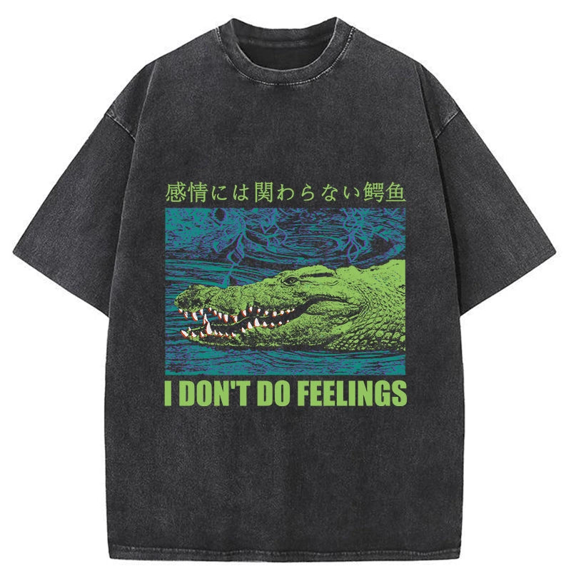 Tokyo-Tiger An Emotionless Crocodile Washed T-Shirt