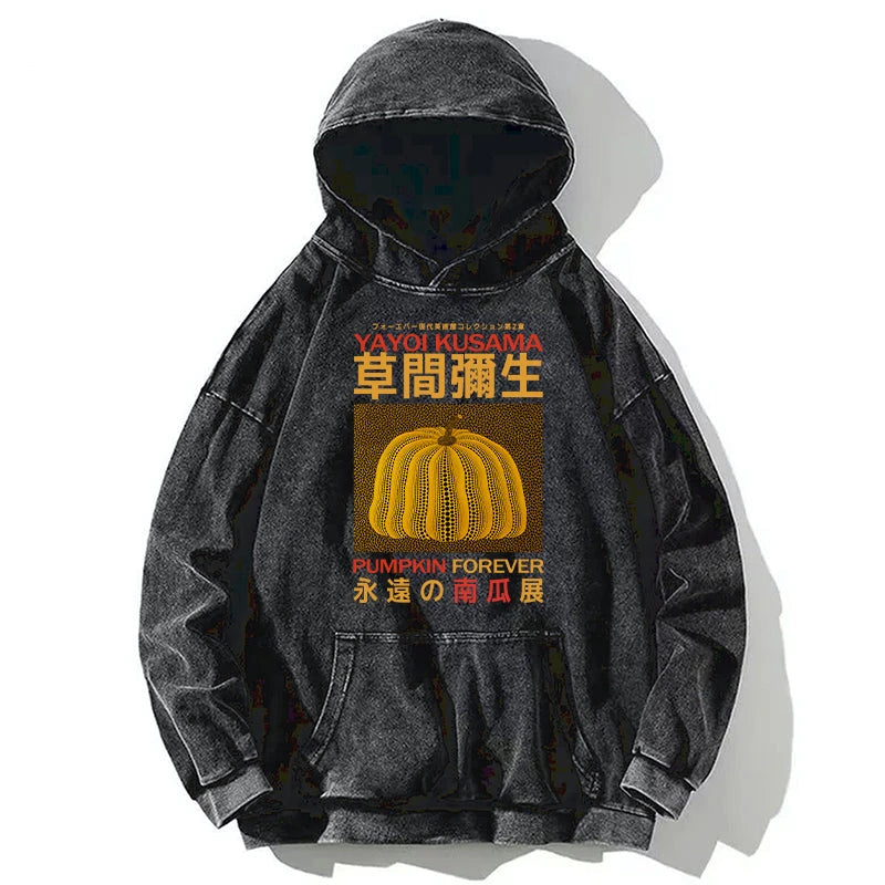 Tokyo-Tiger Forever Pumpkin Exhibition Japanese Washed Hoodie