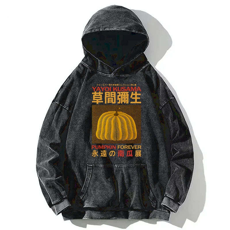 Tokyo-Tiger Forever Pumpkin Exhibition Japanese Washed Hoodie Sale