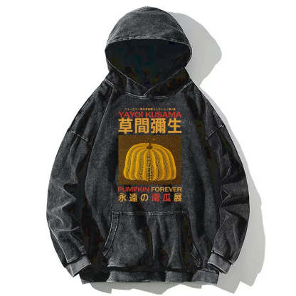 Tokyo-Tiger Forever Pumpkin Exhibition Japanese Washed Hoodie