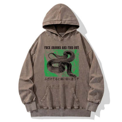 Tokyo-Tiger Cold And Heartless Snake Washed Hoodie