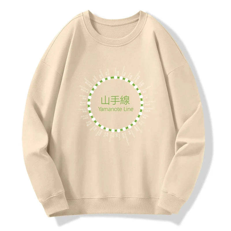 Tokyo-Tiger Yamanote Line Stations Circle Sweatshirt