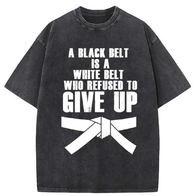 Tokyo-Tiger A Black Belt Japan Washed T-Shirt-tokyo-tiger