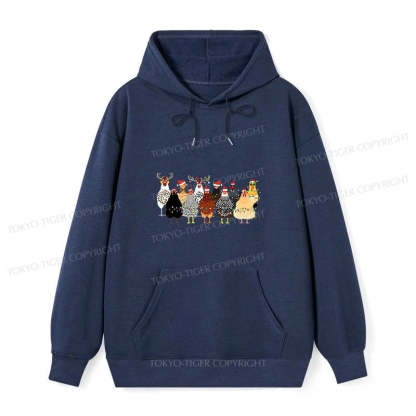 Tokyo-Tiger A Flock Of Christmas Chickens Classic Hoodie