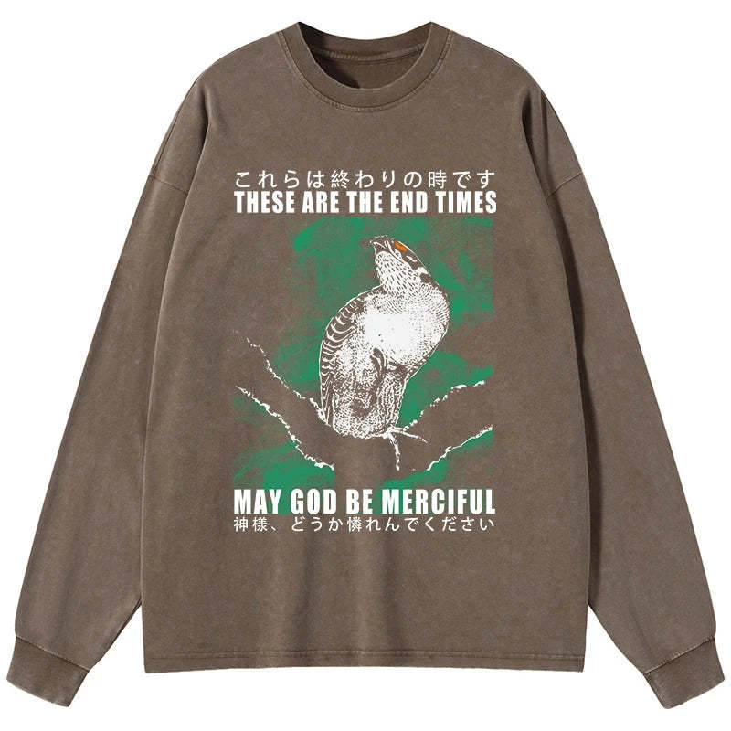 Tokyo-Tiger These Are The End Bird Washed Long Sleeve T-Shirt