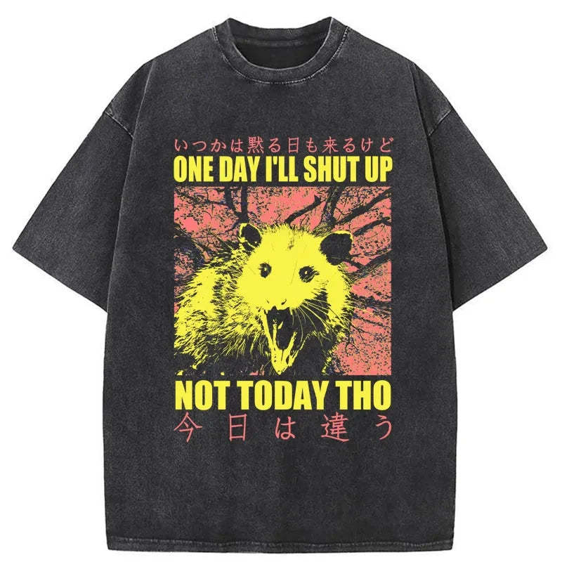 Tokyo-Tiger Negative Possum Japanese Washed T-Shirt