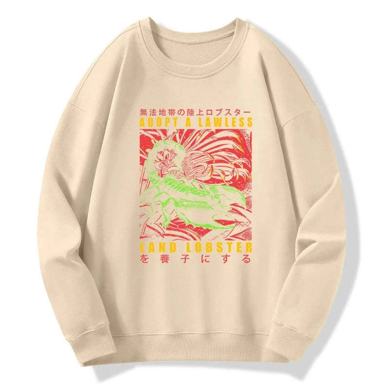 Tokyo-Tiger Adopting A Land Lobster Japanese Sweatshirt