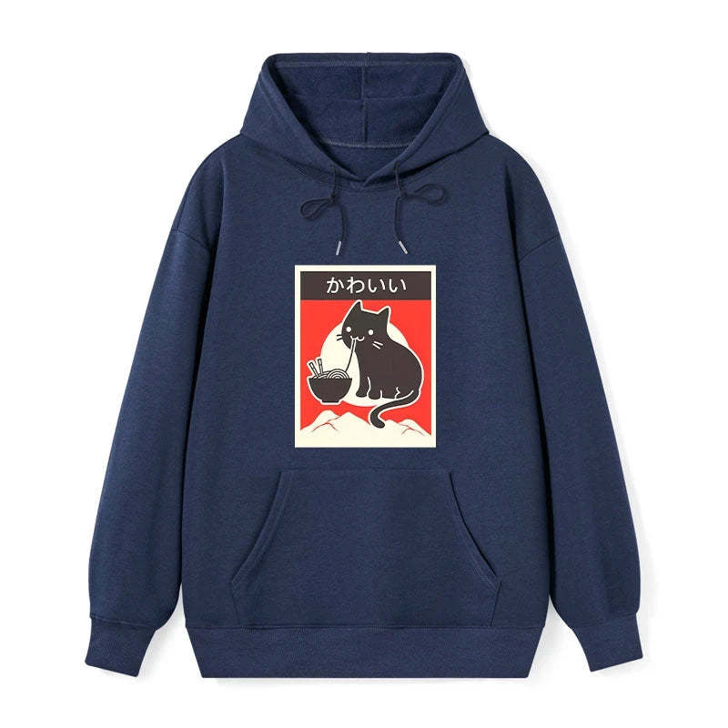 Tokyo-Tiger "Kawaii" Vintage Style Japenese Ramen Cat Classic Hoodie-tokyo-tiger