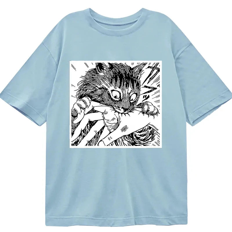 Tokyo-Tiger Creepy Cat Anime Horror Anteater Classic T-Shirt