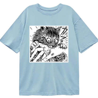 Tokyo-Tiger Creepy Cat Anime Horror Anteater Classic T-Shirt