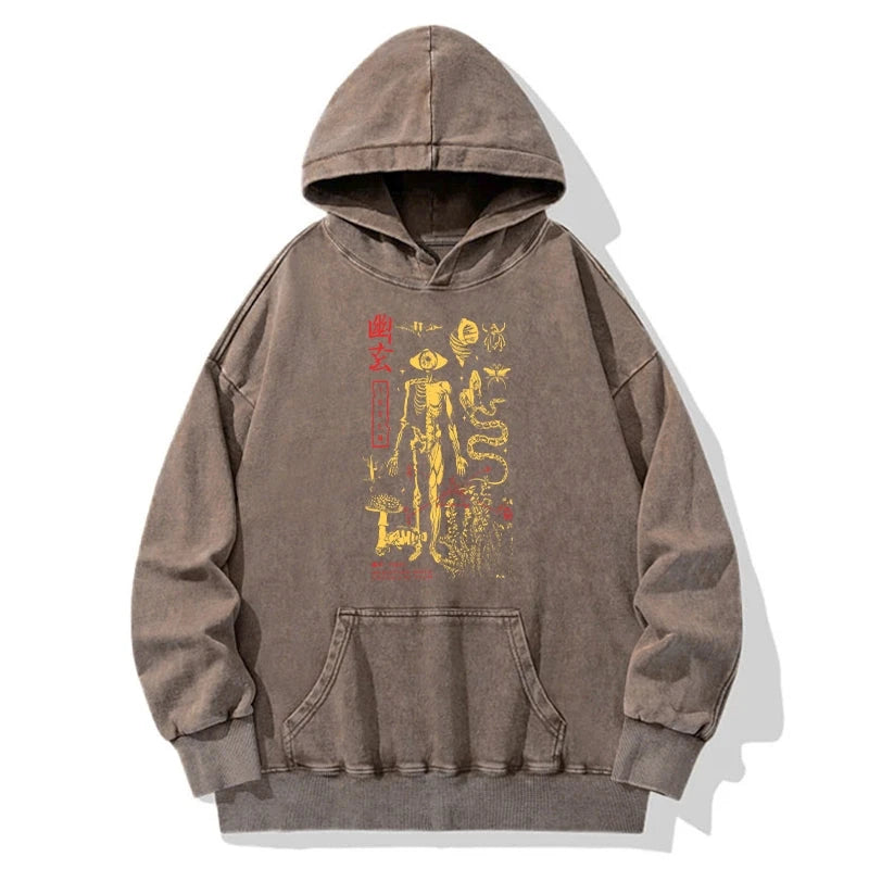 Tokyo-Tiger Spooky Ghost Japanese Washed Hoodie