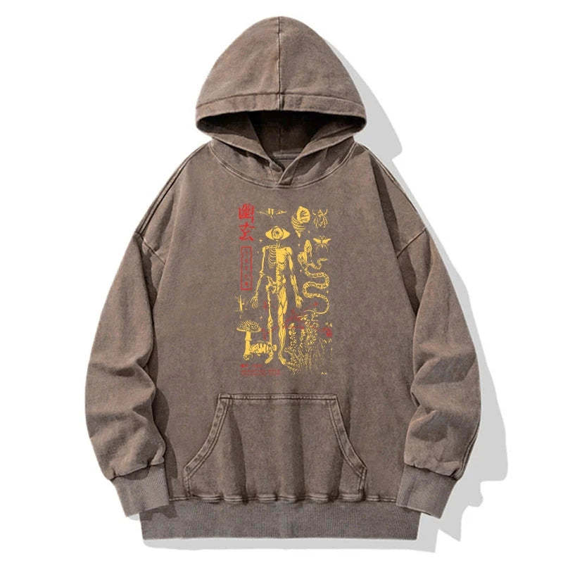 Tokyo-Tiger Spooky Ghost Japanese Washed Hoodie