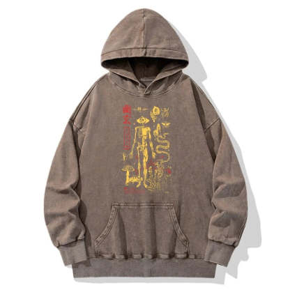 Tokyo-Tiger Spooky Ghost Japanese Washed Hoodie