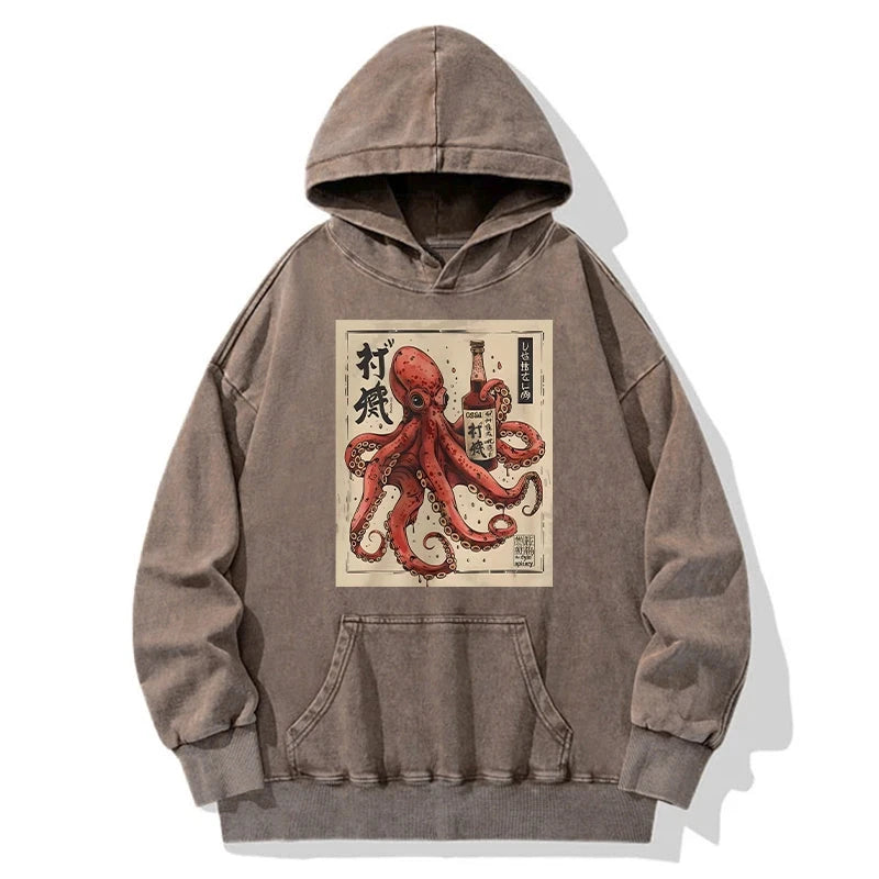 Tokyo-Tiger Osaka Saké Octopus Washed Hoodie