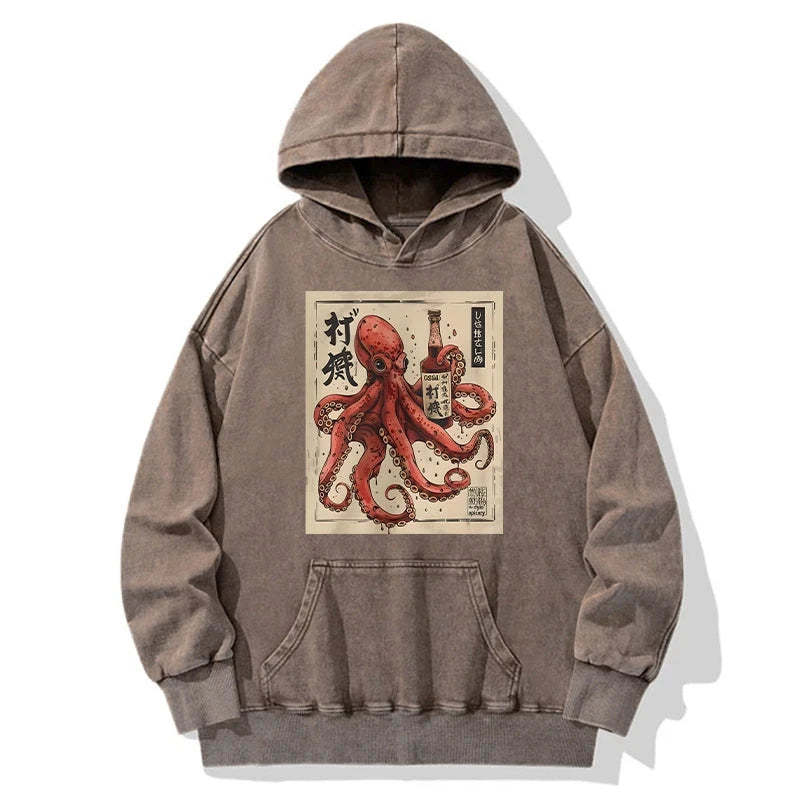 Tokyo-Tiger Osaka Saké Octopus Washed Hoodie