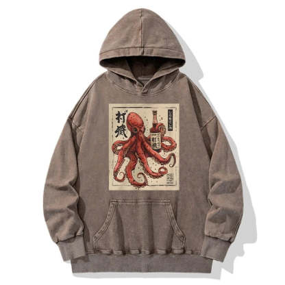 Tokyo-Tiger Osaka Saké Octopus Washed Hoodie