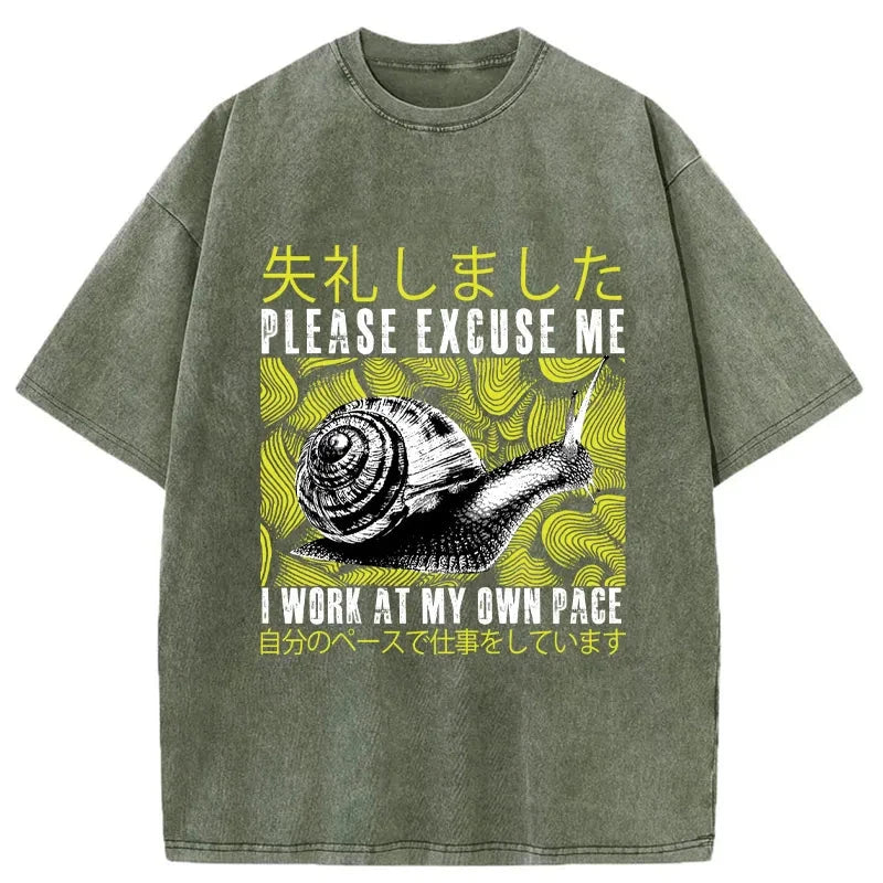Tokyo-Tiger Snails That Work According To Their Own Rules Washed T-Shirt